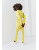 Elegant long-sleeved jumpsuit, yellow 25280 - Online store - Boutique